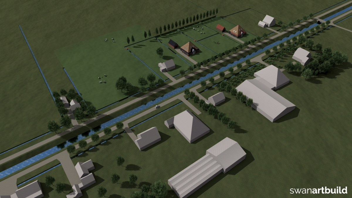 Stedenbouwkundig ontwerp 2 kavels in een landelijke omgeving Wieringerwaard