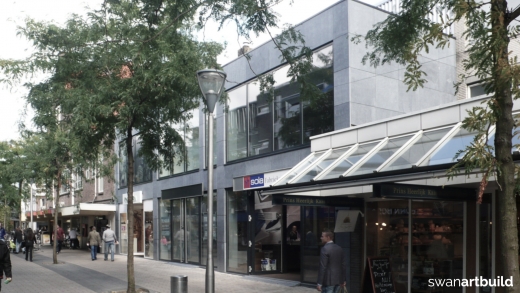 3 nieuwbouw winkels in moderne stijl Stadhuisplein Tilburg