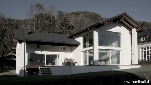 Vrijstaand woonhuis in modern Oostenrijkse stijl nieuwbouw villa Mondsee Oostenrijk